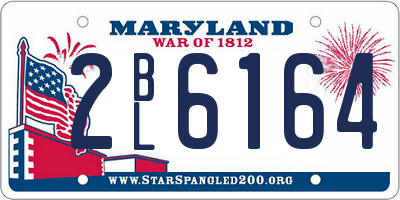 MD license plate 2BL6164