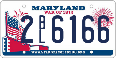 MD license plate 2BL6166