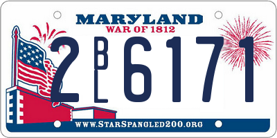 MD license plate 2BL6171