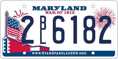 MD license plate 2BL6182