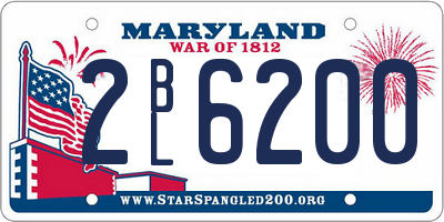 MD license plate 2BL6200