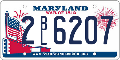 MD license plate 2BL6207