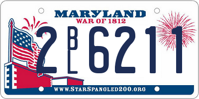 MD license plate 2BL6211