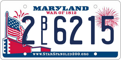 MD license plate 2BL6215