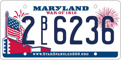MD license plate 2BL6236