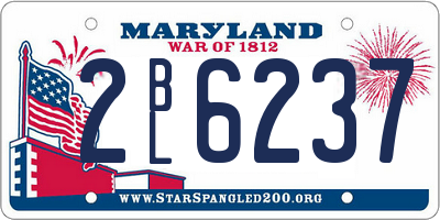 MD license plate 2BL6237