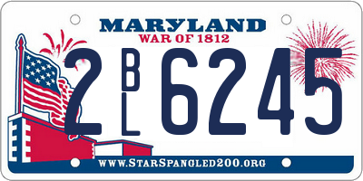 MD license plate 2BL6245
