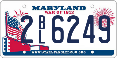 MD license plate 2BL6249