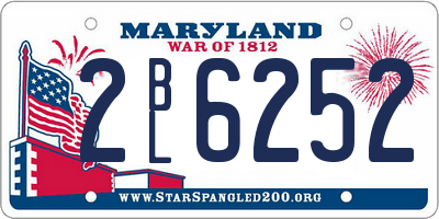 MD license plate 2BL6252