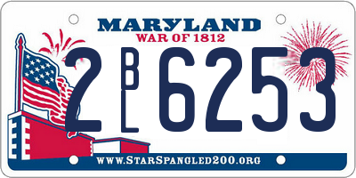 MD license plate 2BL6253