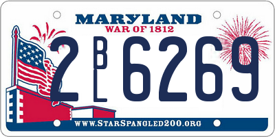 MD license plate 2BL6269