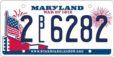 MD license plate 2BL6282