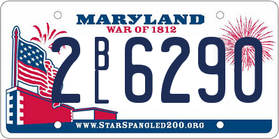 MD license plate 2BL6290