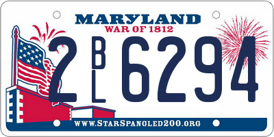 MD license plate 2BL6294