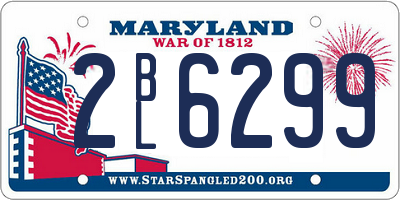 MD license plate 2BL6299