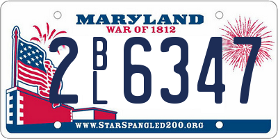 MD license plate 2BL6347