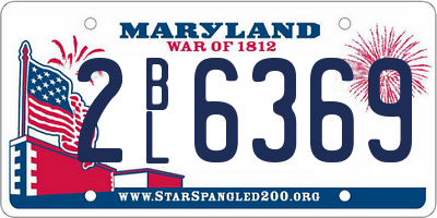 MD license plate 2BL6369
