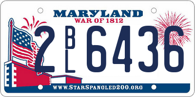 MD license plate 2BL6436