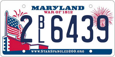 MD license plate 2BL6439