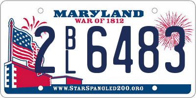 MD license plate 2BL6483