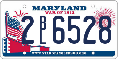 MD license plate 2BL6528