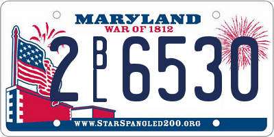 MD license plate 2BL6530