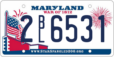 MD license plate 2BL6531