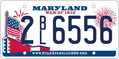 MD license plate 2BL6556