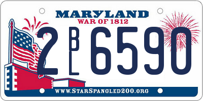 MD license plate 2BL6590