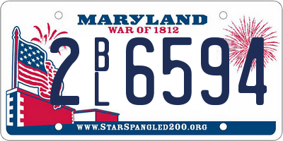 MD license plate 2BL6594