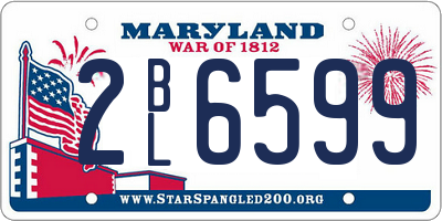 MD license plate 2BL6599