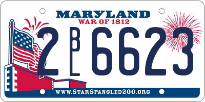 MD license plate 2BL6623