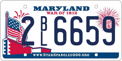 MD license plate 2BL6659
