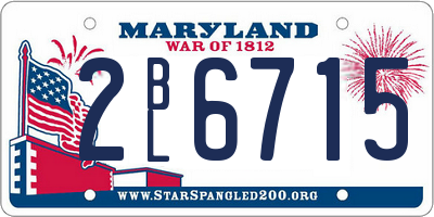 MD license plate 2BL6715