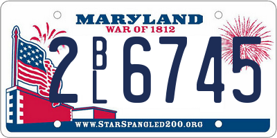 MD license plate 2BL6745
