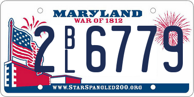 MD license plate 2BL6779
