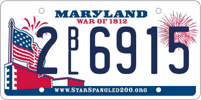 MD license plate 2BL6915