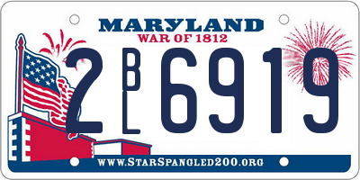 MD license plate 2BL6919