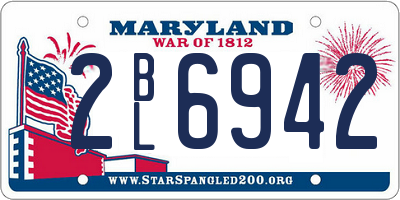 MD license plate 2BL6942