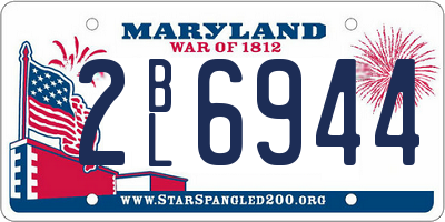 MD license plate 2BL6944