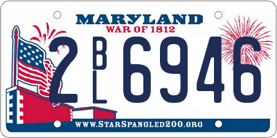 MD license plate 2BL6946