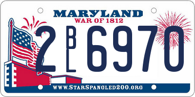 MD license plate 2BL6970