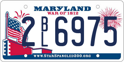 MD license plate 2BL6975
