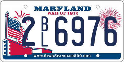MD license plate 2BL6976