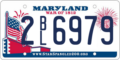 MD license plate 2BL6979