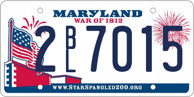 MD license plate 2BL7015