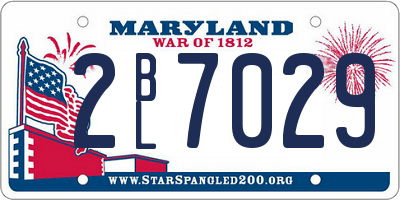 MD license plate 2BL7029