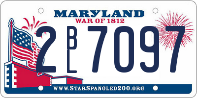 MD license plate 2BL7097