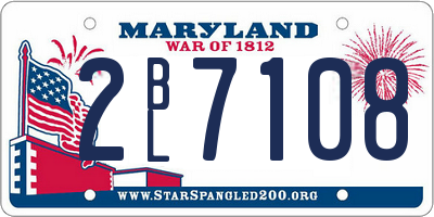 MD license plate 2BL7108
