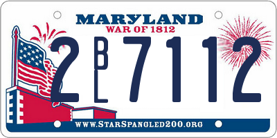 MD license plate 2BL7112